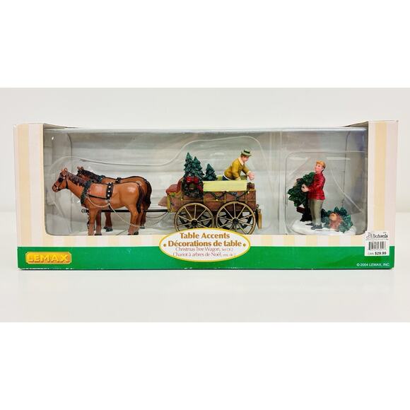Lemax Christmas Tree Wagon Table Accents Vintage Collection New - Picture 1 of 10